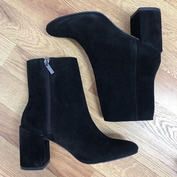 THURSDAY BOOT CO Highline Black‎ Suede Ankle Bootie Chunky Heel Size 5.5 - Picture 10 of 15